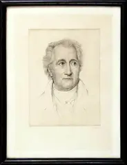Waldemar Pech, JOHANN WOLFGANG GOETHE, sucha igła, papier