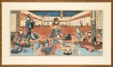 Sadahide Utagawa, KURTYZANY WE WNĘTRZU, ok. 1860, drzeworyt, papier