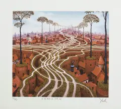 Jacek Yerka, Erozja, 2000, giclee