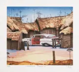 Kosmiczna stodoła by Jacek Yerka, 1992, giclee, sold Feb 2007