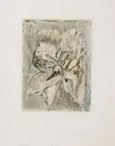 Aleksander Kobzdej, Kompozycja (Kwiat), 1966, tusz sepia, gwasz, ołówek, papier kremowy