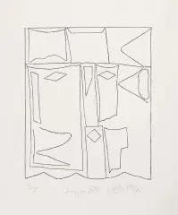Jerzy Panek, Chorągiew XXIX, 1965/92, drzeworyt, papier