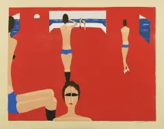 Jerzy Nowosielski, Kobiety nad morzem, 1997, serigrafia, papier