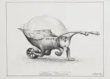 Taczki samopowrotne by Jacek Yerka, 2006, ołówek, papier, sold Jan 2007