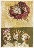 Kompozycja fantastyczna by Jan Lebensztejn, litografia barwna, papier, sold Jan 2007