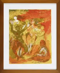 Walter Spitzer, Kobiety, litografia barwna, papier