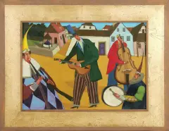 Jacek Pałucha, Kapela w na rynku w Kazimierzu Dolnym, olej, płótno