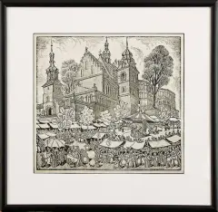 Witold Chomicz, Emaus, 1938, drzeworyt, papier kremowy