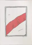 Stanisław Fijałkowski, Czerwona szarfa, 1995, serigrafia barwna, papier