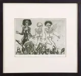 Jerzy Piotrowicz, Zabawa na łące, 1981, akwaforta, papier