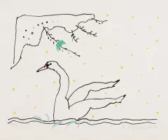 Henryk Tomaszewski, Leda, 1997, serigrafia barwna, papier