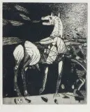 Stanisław Wejman, Rodzaj koński, 1981, akwaforta, akwatinta, papier