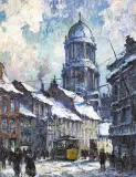 Gerhard Graf, BERLIN ZIMĄ, olej, płótno