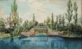 Maciej Bogusz Stęczyński, WIDOK PARKU W TUŁUKOWIE, 1848, gwasz, akwarela, papier