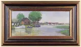 Heinz Mindermann, KANAŁ NA NORDERNEY, ok. 1930, olej, sklejka
