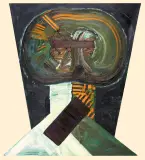 Jarosław Wójcik, WIĘŹNIOWIE ZIELENI, 1999, olej, płótno