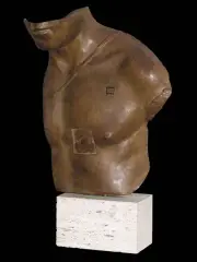 Igor Mitoraj, ASKLEPIOS, 1988, patinated bronze, stone base