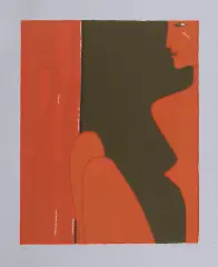 Jerzy Nowosielski, Akt czerwony, 1998, serigrafia barwna, karton