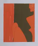 Akt czerwony by Jerzy Nowosielski, 1998, serigrafia barwna, karton, sold Dec 2006