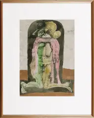Jan Lebensztejn, Gouru VII, 1965, tusz pióro, pędzel, akwarela, papier