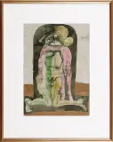 Gouru VII by Jan Lebensztejn, 1965, tusz pióro, pędzel, akwarela, papier, sold Dec 2006