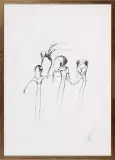 Bożena Wahl, Trzy postaci, 1975, litografia, papier