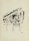 Antoni Uniechowski, Para w oknie pociągu (ilustracja)