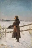 Tadeusz Popiel, PIERWSZA GWIAZDKA, olej, płótno