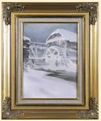 Ferdynand Ruszczyc, MŁYN ZIMĄ, 1897, olej, płótno