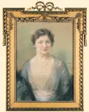 Teodor Axentowicz, PORTRET PANI Z NASZYJNIKIEM Z PEREŁ, 1926, pastel, karton