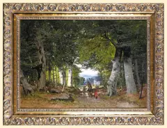 Max Hoenow, W BUKOWYM LESIE, ok. 1890, olej, płótno