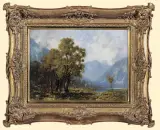 NAD ALPEJSKIM JEZIOREM by Władysław Aleksander Malecki, 1878, olej, płótno, sold Dec 2006