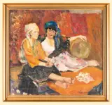 Kasper Pochwalski, CYGANKI WRÓŻĄCE Z KART, 1938, olej, płótno