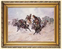 EPIZOD Z WOJNY 1920 ROKU by Stanisław Kaczor-Batowski, lata 20. XX w., olej, płótno, sold Dec 2006