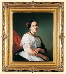 Józef Simmler, PORTRET KATARZYNY JAHN, 1849, olej, płótno