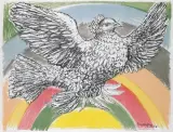 Pablo Picasso, COLOMBE VOLANT (A L’ARC-EN-CIEL), 10 X 1952, litografia barwna na pap. jednostronnie kredowany