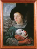 Włodzimierz Bartoszewicz, DZIEWCZYNA Z MASKĄ, ok. 1930, olej, płótno