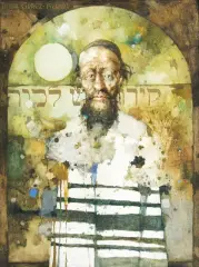MODLITWA by Jerzy Duda-Gracz, 1993, olej, płótno naklejone na płytę pilś., sold Dec 2006