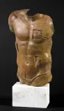PERSEUSZ by Igor Mitoraj, 1988, patinated bronze, stone base, offered Dec 2006