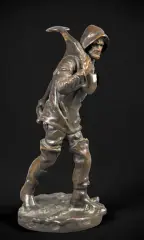 RYBAK by Henryk Kossowski, po 1907, brąz patynowany, sold Dec 2006