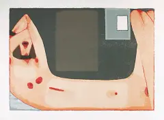 Jerzy Nowosielski, Akt leżący, 1999, serigrafia barwna, papier