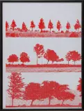 Drzewa by Jan Tarasin, 1990, serigrafia jednobarwna, papier, sold Nov 2006