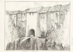 Jacek Yerka, Wielki odlot, 1999, ołówek, papier