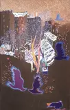 NOCNE PTAKI by Andrzej Fogtt, 1997, olej, płótno, sold Nov 2006