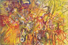 GĘSTO by Erna Rosenstein, 1959, gwasz, akwarela, papier naklejony na deskę, offered Nov 2006