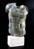 PERSEUSZ by Igor Mitoraj, 1988, patinated bronze, stone base, sold Nov 2006