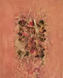 Aleksander Kobzdej, RÓŻOWE ZAŁĘBIENIE, 1967, olej, płótno, technika mieszana