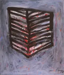 Semafor, KOMPOZYCJA, 1996, olej, płótno