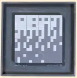 MAŁA GRA by Ryszard Winiarski, 1986, akryl, płyta pilśniowa, drewno, sold Nov 2006