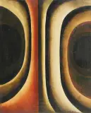 Gabriela Obremba, STREFY, 1972, olej, płótno
